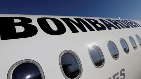 A Bombardier C-Series aircraft