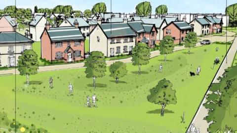 Artist's impression of the new homes