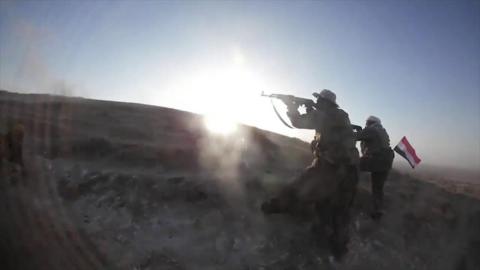 PMU fighters taking on IS in Iraq