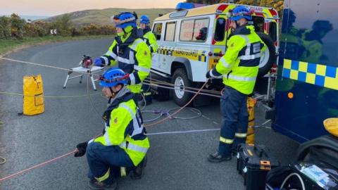 Members of Douglas Coastguard