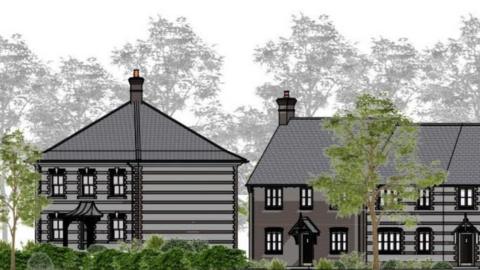 Architect drawings of the new homes