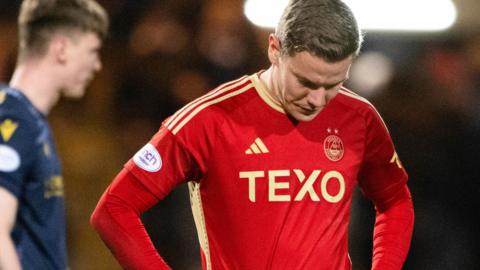 Aberdeen's Stefan Gartenmann looks dejected