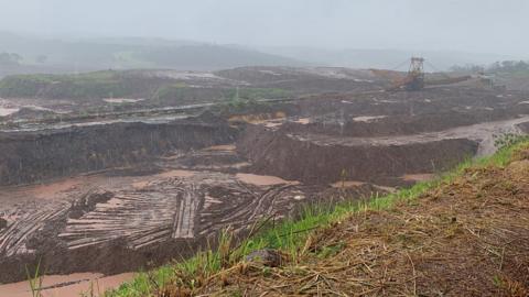 Collapsed dam in Brumadinho, Minas Gerais, Brazil