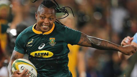 Sbu Nkosi in action for South Africa in 2019