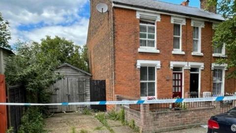 Police cordon outside house in Colchester