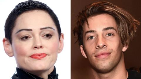 Rose McGowan and Jimmy Bennett