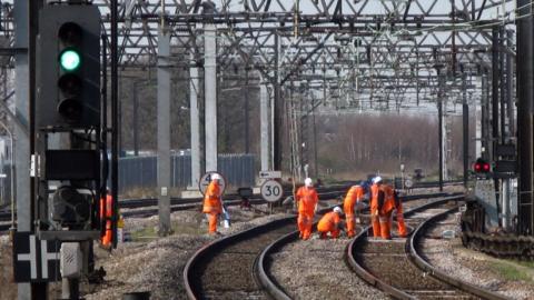 Rail maintenance work (file image)