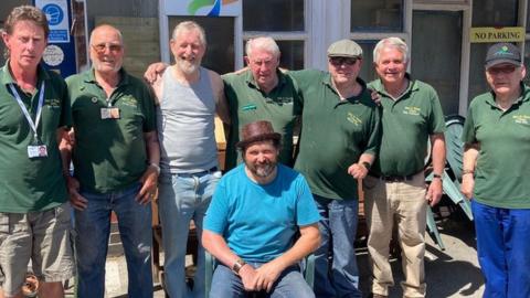 Volunteers and workers at Crewe Men's Shed