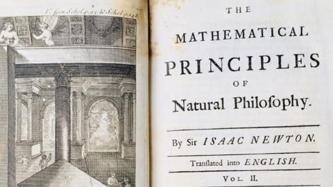 Opening page of Mathematical Principles of Natural Philosophy