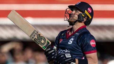 Josh Cobb batting for Northants Steelbacks