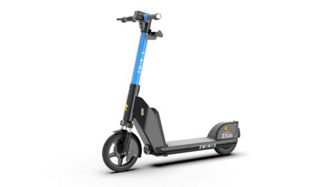 The new blue e-scooter