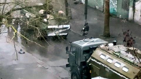 Russian tanks seen on the streets of Kherson