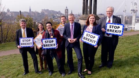 Scottish Lib Dem candidates with Willie Rennie