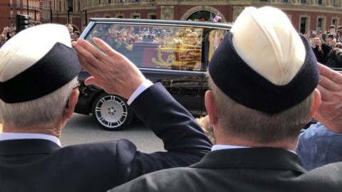 Veterans at the procession