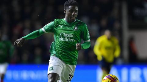 Michael Baidoo in action for Plymouth Argyle