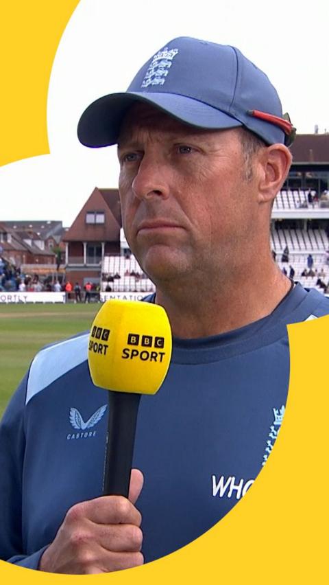 Marcus Trescothick talking to the BBC