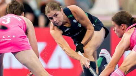 Katie Mullan in action against Germany