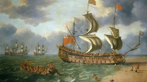 A painting of The Gloucester.
