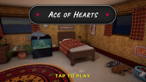 A still from a video game shows a digital version of a typical teenager's bedroom
