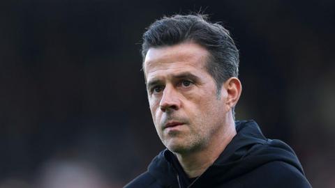 Marco Silva on the touchline during Fulham's Premier League match against Burnley on 21 March