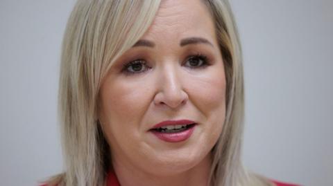 First Minister Michelle O'Neill during an interview with the PA news agency at her constituency office in Cookstown ahead of the Northern Ireland Assembly return after summer recess. Picture date: Friday September 5, 2025. PA Photo. Photo credit should read: Liam McBurney/PA Wire