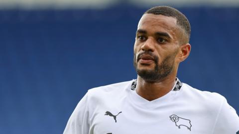 Curtis Nelson in action for Derby County.