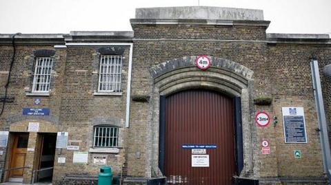 An exterior shot of Brixton Prison in south London.