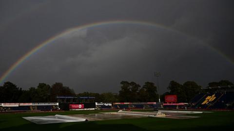 Rainbow over Sophia Gardens