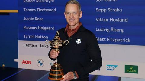 Luke Donald with the Ryder Cup