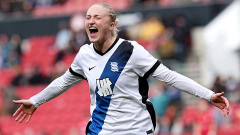 Wilma Leidhammar celebrates scoring for Birmingham City