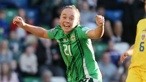 Kascie Weir celebrates