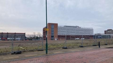 The site of the Royal Arcade in Crewe