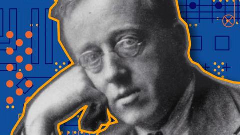 Holst on colourful background