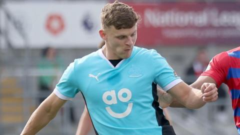 Carlisle United striker Regan Linney, pictured when playing for Altrincham