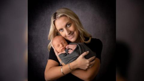 Charlotte Cooney and her son Ellis 