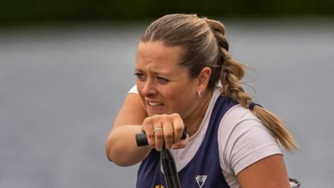 Saffron Cresswell in a canoe