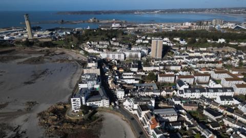 An aerial view of St Hellier