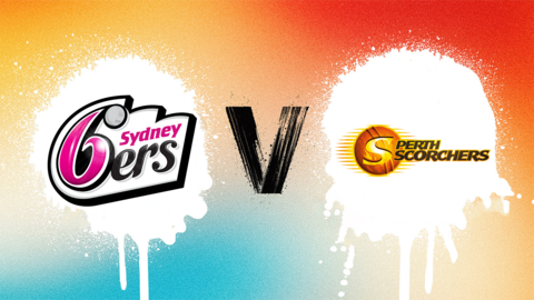 Sydney Sixers v Perth Scorchers badge graphic