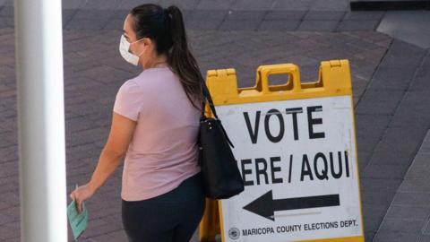 Voter in Maricopa County, Arizona, in 2020