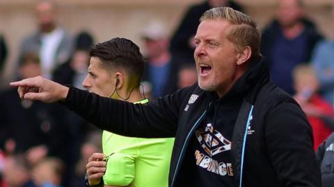 Garry Monk shouts instructions to his team during a match