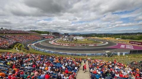 Spectators watching the Hungarian Grand Prix at the Hungaroring