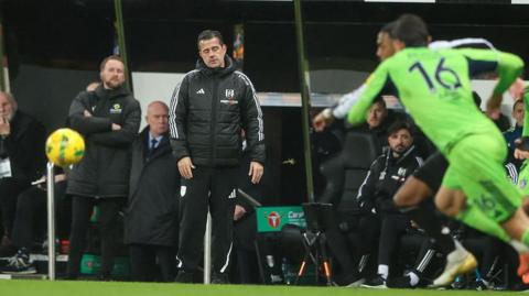 Fulham manager Marco Silva reacts during the Carabao Cup quarter-final match against Newcastle 
