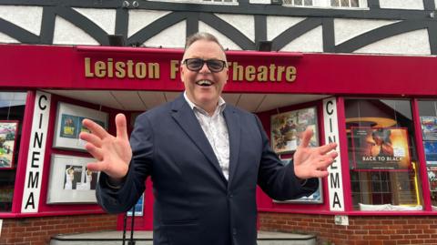 Wayne Burns outside Leiston Film Theatre