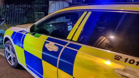 A generic image of a Hampshire police car a night