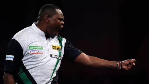 David Munyua celebrates