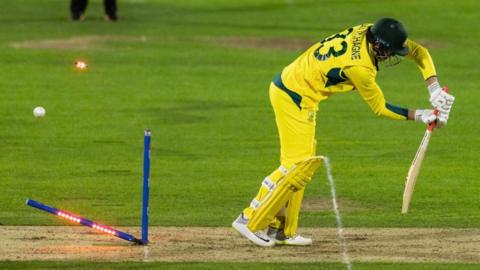 Australia batter Marnus Labuschagne is bowled