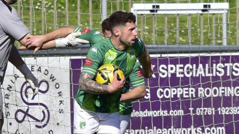 Sam Murray scores for Guernsey FC