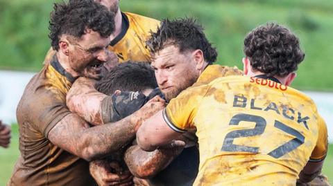 Action from Cornwall v North Wales Crusaders