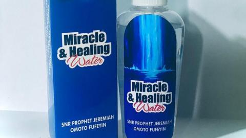 A picture of the miracle water product from Christ Mercyland ministry