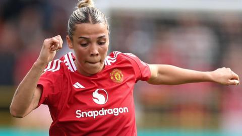Celin Bizet in action for Manchester United